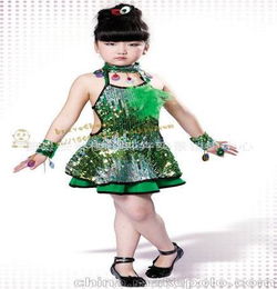 儿童拉丁舞演出服装 六一表演服饰 女童舞服 