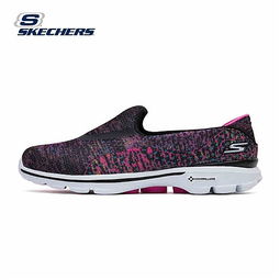 Skechers斯凯奇GO WALK 3健步鞋女 新款时尚印花套脚运动鞋14057 BKMT XY图片 品牌图库 鞋子 鞋子品牌 