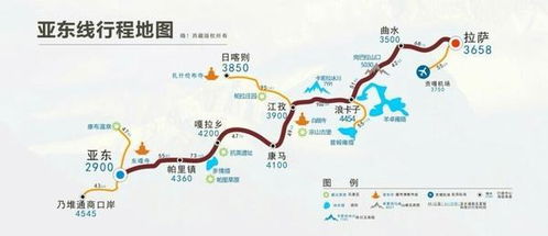 自驾进藏路线行程图 包含西藏环线自驾路线图