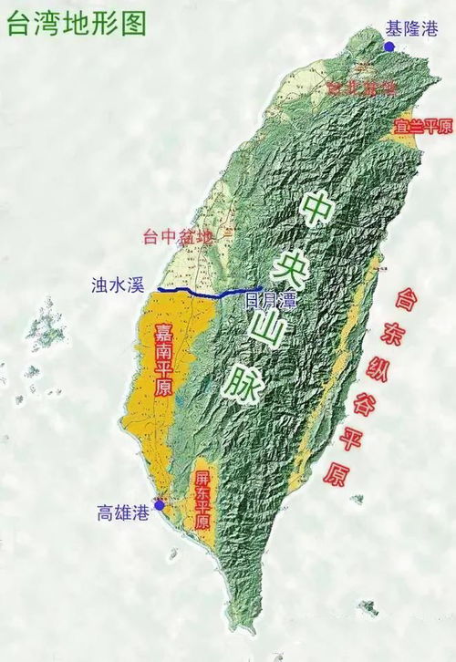 潮平两岸阔 台湾海峡地形图