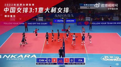 中国队加油 2022世界女排联赛中国VS意大利即将打响