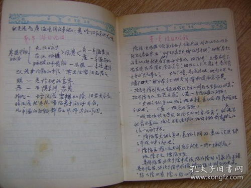 五十年代学习日记本 抄写医学笔记