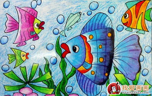 美丽的海底世界儿童水粉水彩画欣赏 2