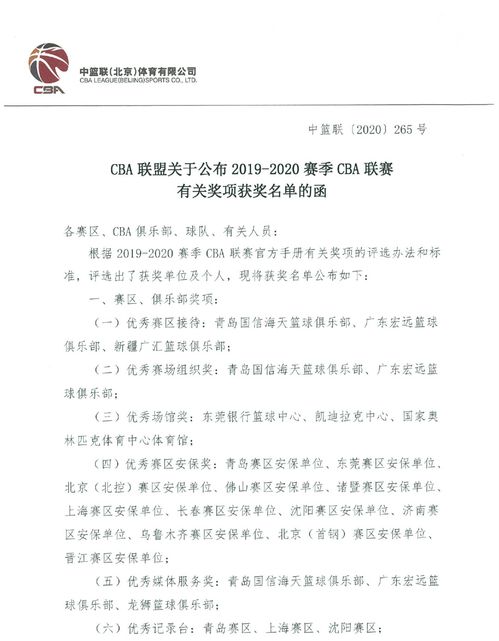 祝贺我协会杨晓光同志荣膺2019 2020赛季CBA联赛十佳裁判员