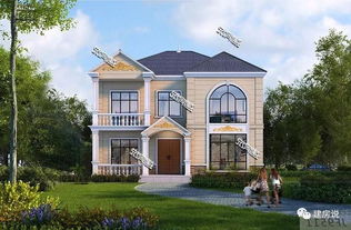 建房说欧式风格别墅图纸设计,二层别墅占地150平