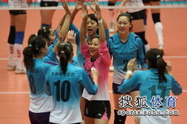 总决赛第三场天津VS上海 天津队庆祝得分 