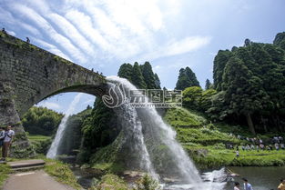 旅游景区瀑布与桥梁商用正版图片下载 图片ID 1871997 建筑 正版图片 