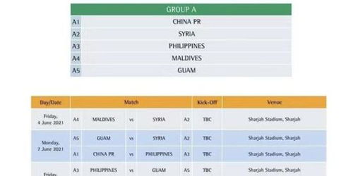 40强赛国足赛程确定,6月7日战菲律宾队