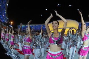 第十一届全运会在济南开幕 拉拉队员热舞 