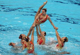 花样游泳团体赛中国队摘铜 托起水面上的明珠