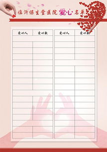 爱心捐款表格模板(爱心捐款名单公布表格)