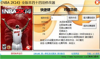 NBA 2K14 多项修改器 By Aleczou下载 NBA 2K14 多项修改器 By Aleczou v1.1 嗨客电脑游戏站 