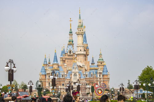 上海迪士尼白天迪士尼城堡室外风景实拍摄影图配图高清摄影大图 千库网 