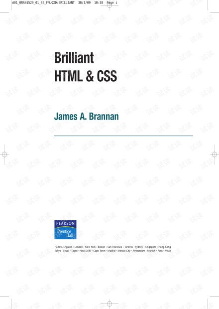 PrenticeHallBrilliantHTML CSS Web开发文档类资源 CSDN下载 