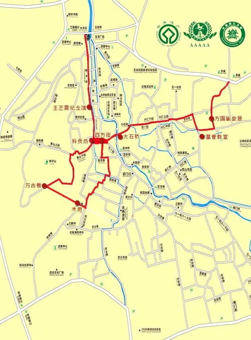 丽江古城线路图(丽江古城的路线示意图)