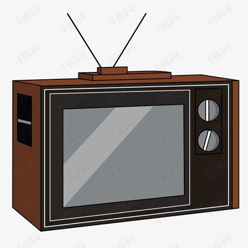 旧式天线电视机插画素材图片免费下载 千库网 