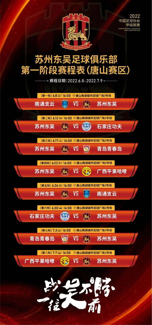 2022中国足球协会甲级联赛第一阶段赛程公布 