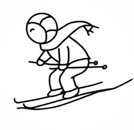 儿童冰雪运动简笔画(冰雪运动画儿童画)
