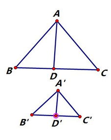 求证 相似三角形的对应中线的比等于相似比 求完整回答 需要图 谢谢 