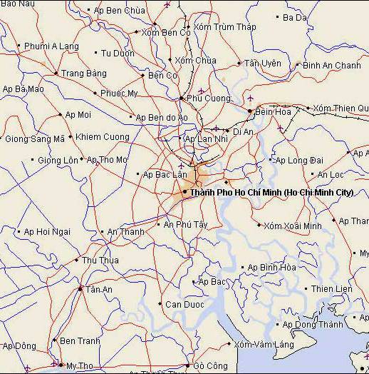 越南胡志明市地图全图,越南胡志明市地图高清版下载 户外资料网8264.com 