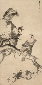 八大山人 双鹰图 今起首次展示,晚年的他何以精心绘写猛禽