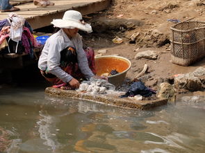 缅甸,河,水,亮点,工作,洗衣服,自然资源 