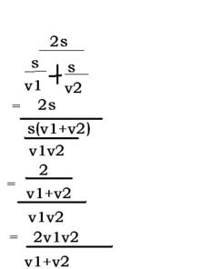 某物体沿一直线运动,若前一半时间内的平均速度为v1,后一半时间内的平均速度为v2,求全程的平均速度 高中知识 